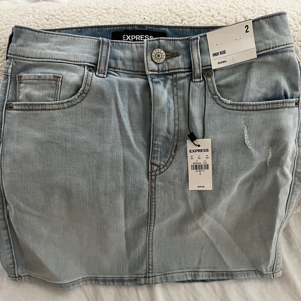 BMWT Express High Rise Denim Skirt